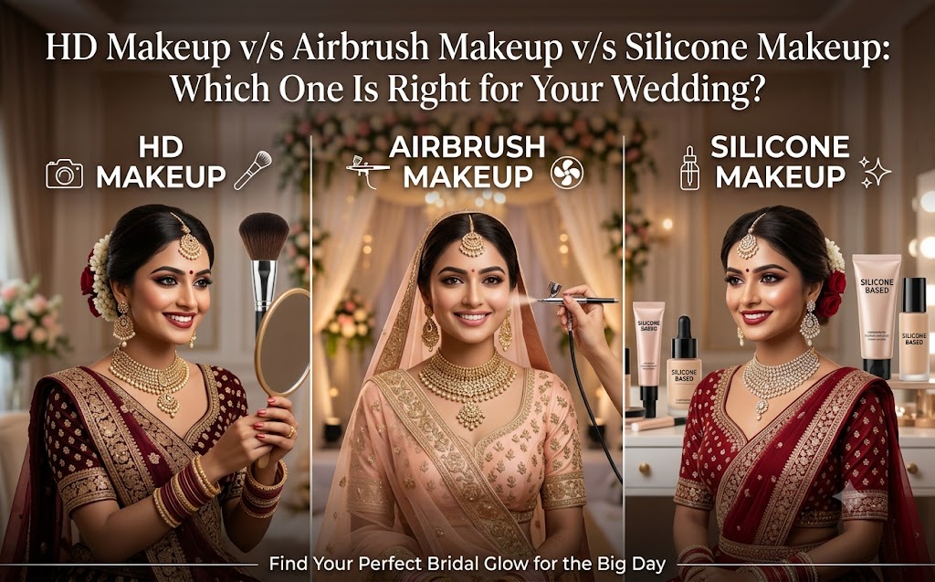 HD Makeup v/s Airbrush Makeup v/s Silicone Makeup: Which One Is Right for Your Wedding? - Blog